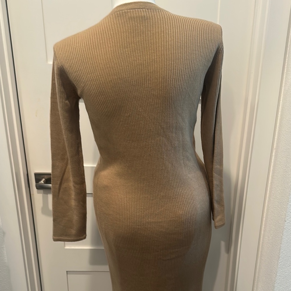 Tan Long Sleeve Button Down Duster - image 6